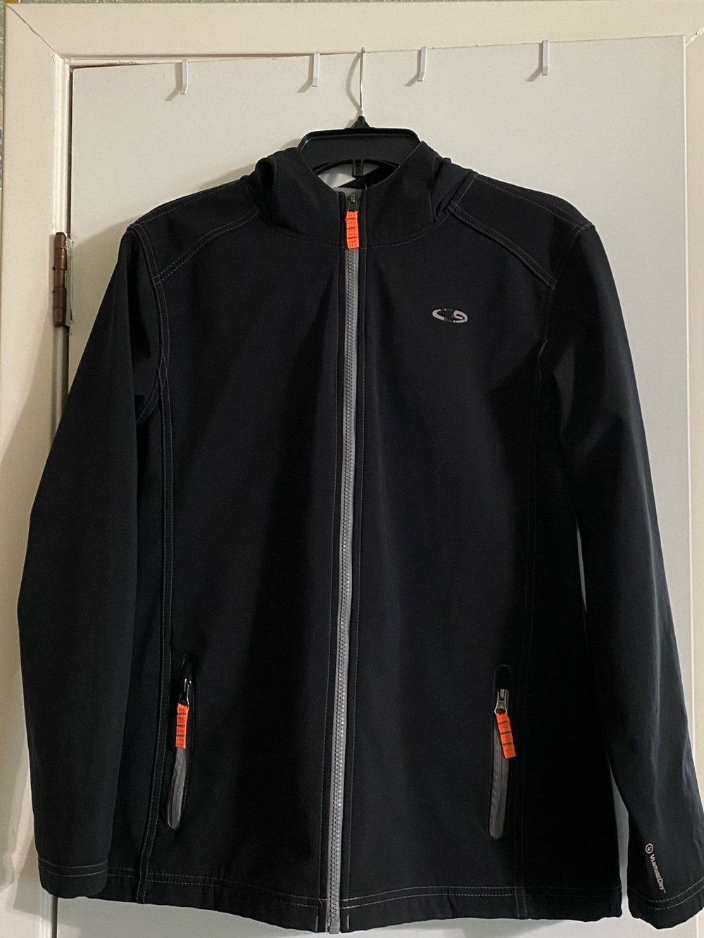 Champion Black Performance Jacket with Orange Accents
